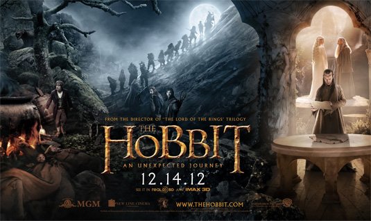 Montage of stills from The Hobbit movie