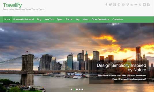 Free WordPress themes: Travelify