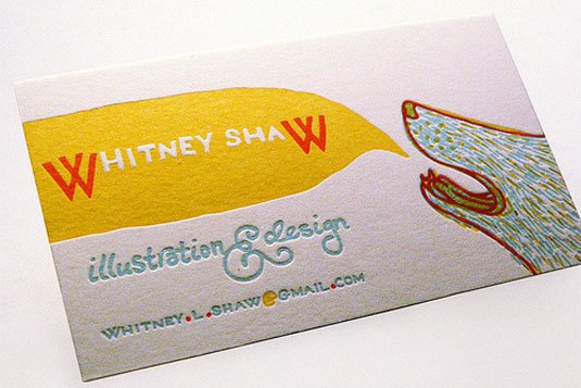 letterpress business cards: Whitney Shaw