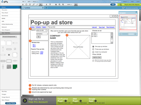 Wireframe tools - Gliffy