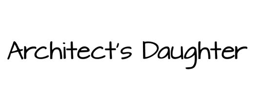 Free handwriting fonts: Architect's Daughter