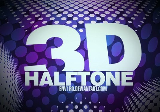 free Photoshop brushes: 3D halftone