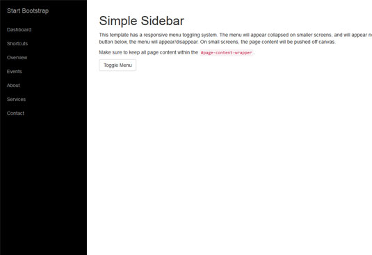 Free Bootstrap themes - Simple Sidebar