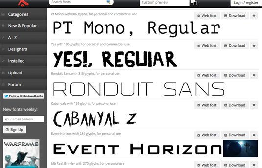 Download fonts: Abstract fonts