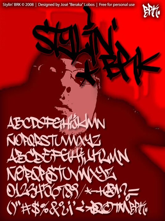 Graffiti font Styli' BRK
