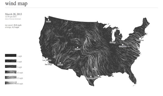 Best infographics: Wind map