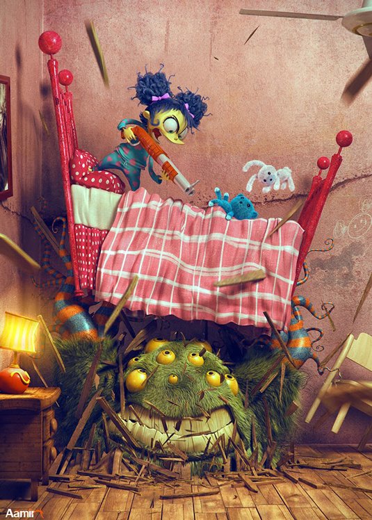 3D art: Bed Monster