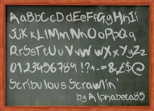 Free handwriting fonts: Scribulous Scrawlin'