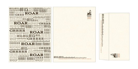 Bronx Zoo letterhead and branded stationery