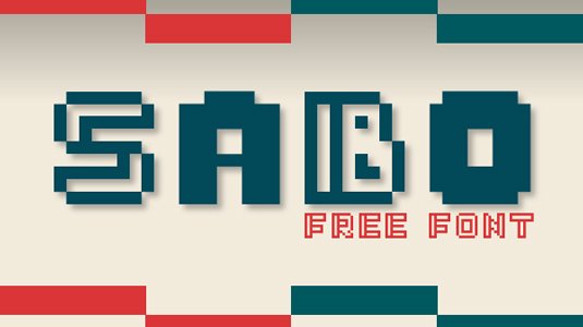 Free retro fonts: Sabo