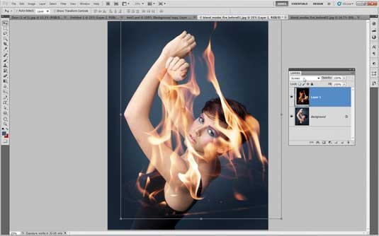 Photoshop tips: Blend fire effects