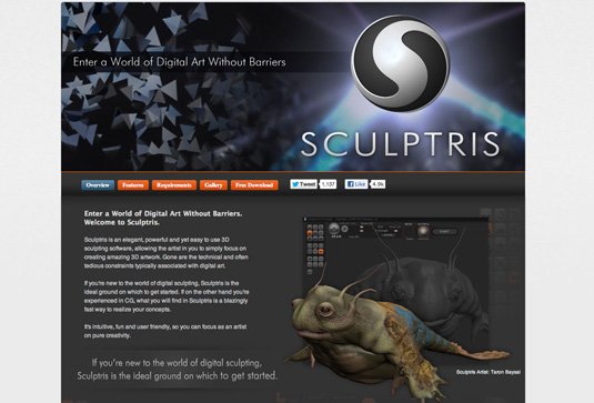 Free graphic design software: Sculptris