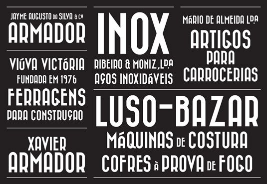 Retro fonts: Bazar