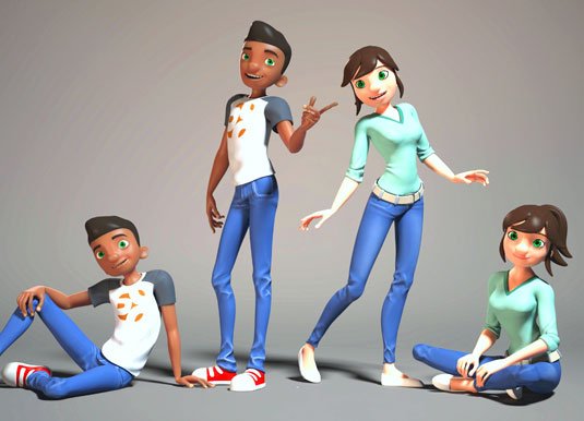 Free 3D models - Henry and Caroline