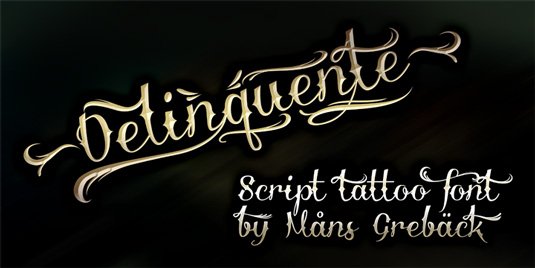 Tattoo fonts: Delinquente