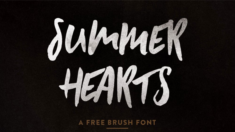 Free brush fonts: Summer Hears