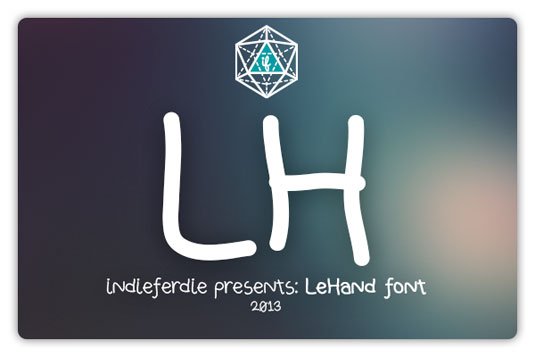 Free handwriting fonts: LeHand