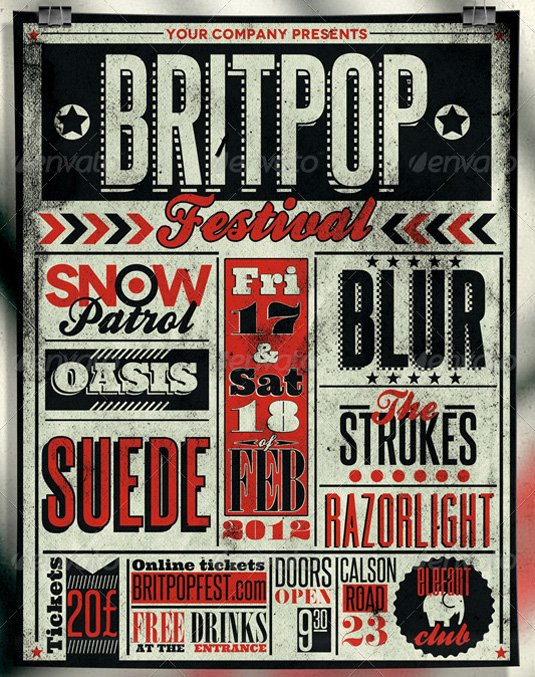 flyer templates: typography