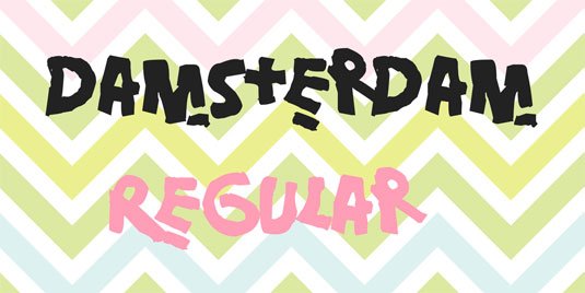 Free graffiti font: Damsterdam