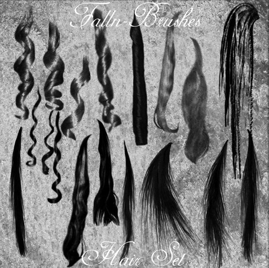 free Photoshop brushes: hair