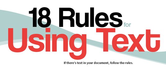 The best infographics - rules for text