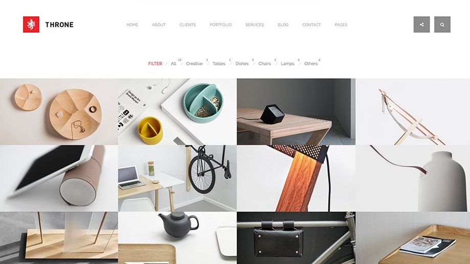 Throne portfolio template for Wordpress