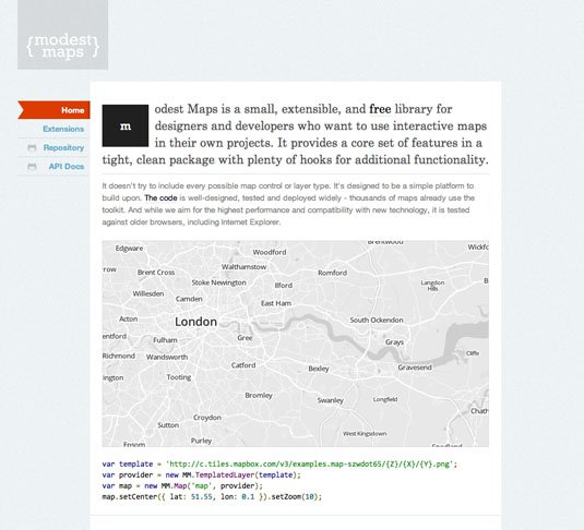 Data visualization: Modest Maps