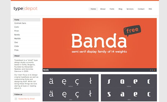 Download fonts: Typedepot