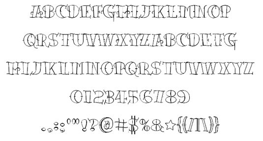 Tattoo fonts: Tattoo Lettering