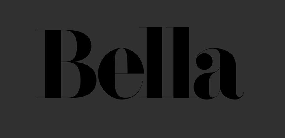 Bella display font