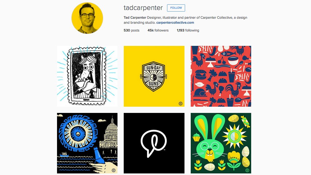 Graphic designers to follow on Instagram: Tad Carpenter