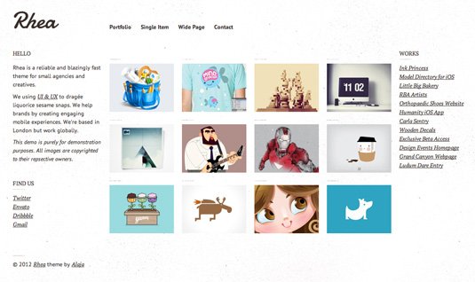 Portfolio WordPress theme - Rhea