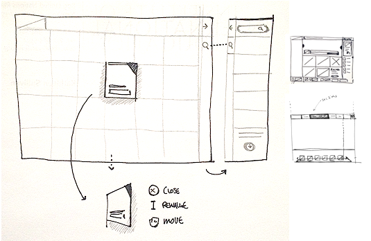 Website layouts: UX sketch