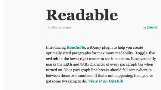 jQuery plugins: Readable