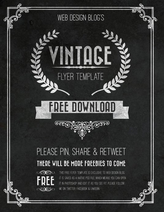 Flyer templates: Vintage