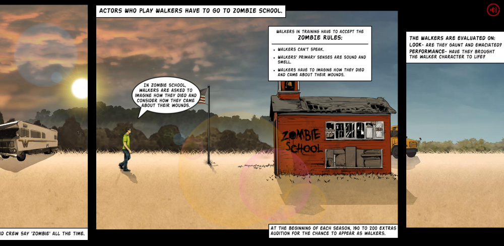 Parallax scrolling websites: Walking Dead