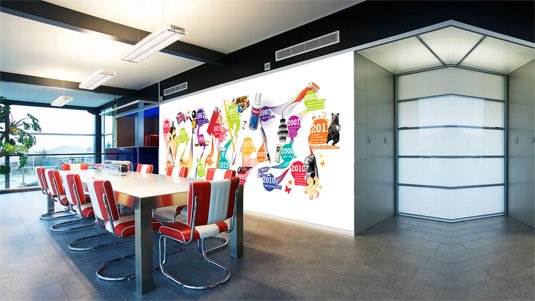 design office wall mural