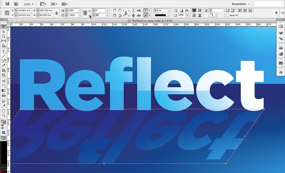 How to create reflective typography in InDesign 