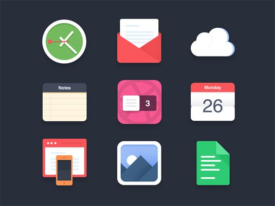 Free icons flat icons psd