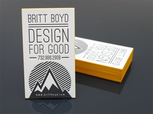 letterpress business cards: Britt Boyd