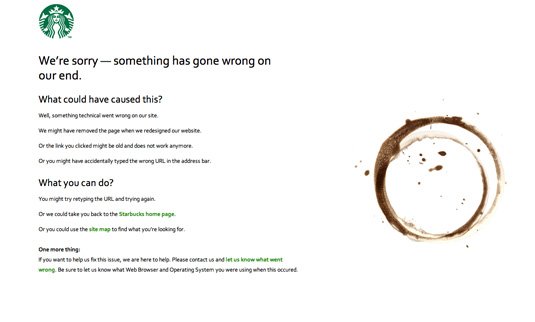 404 pages: Starbucks