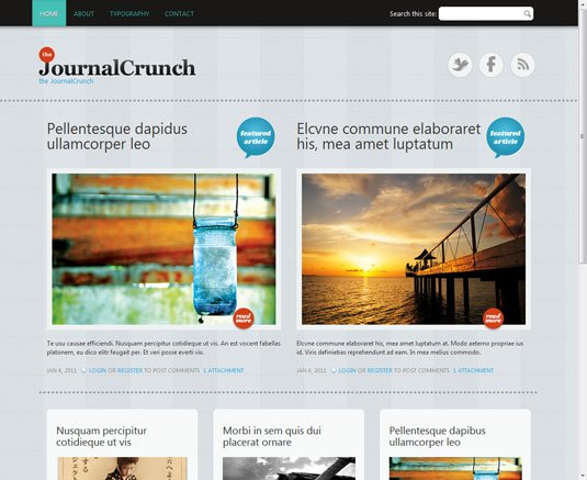 Free Drupal theme: Journal Crunch