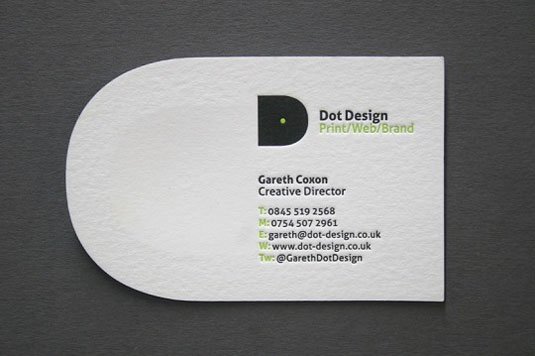letterpress business cards: Dot design