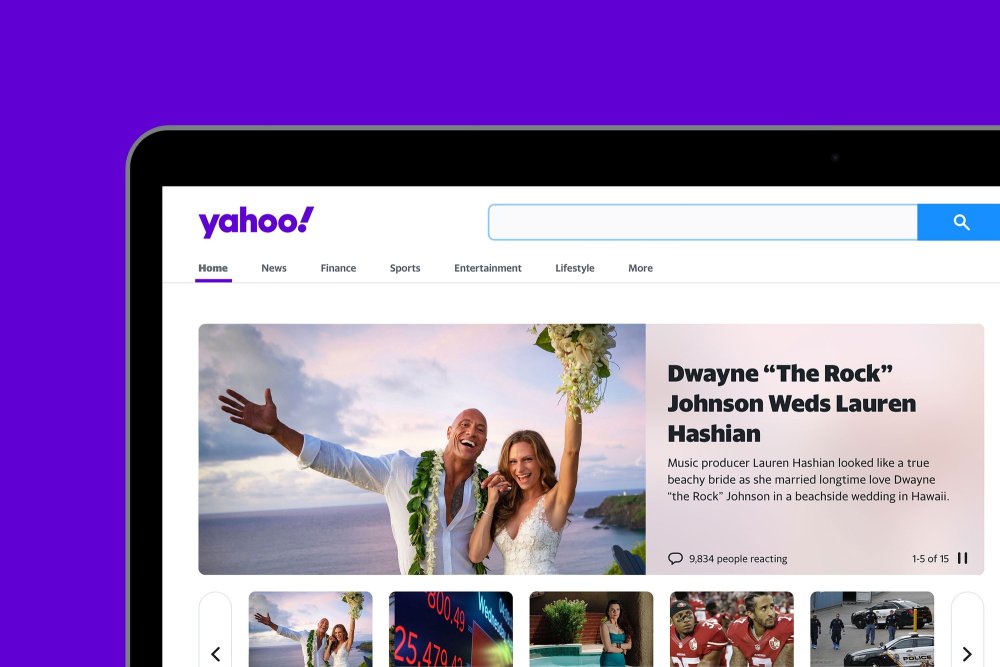 Yahoo homepage