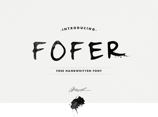 Free handwriting fonts: Fofer