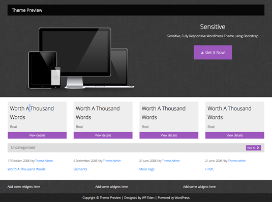 Free WordPress theme: Sensitive