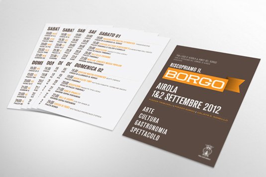 Flyer design: Riscopriamo II Borgo