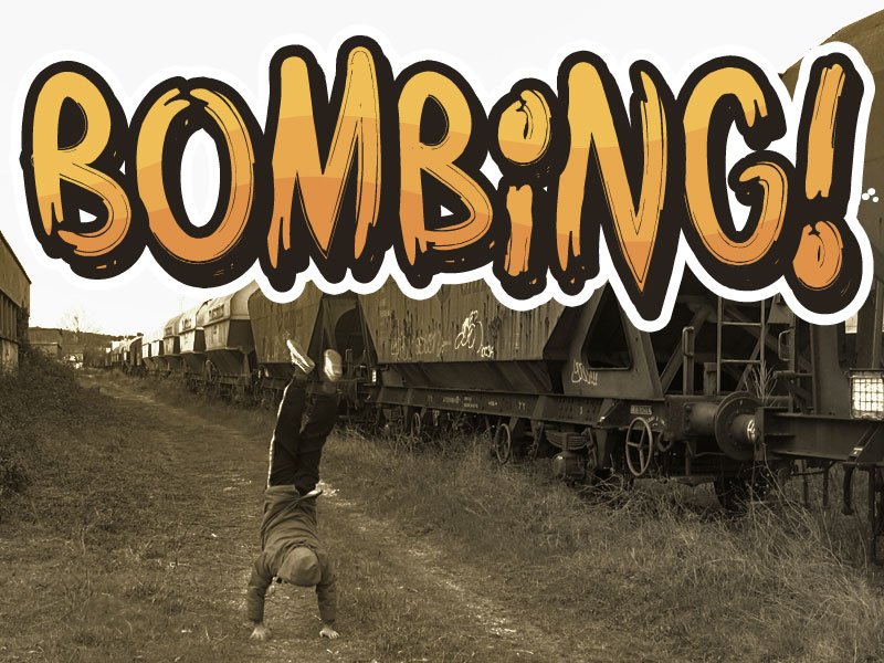 Free graffiti font: Bombing