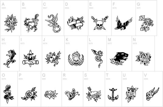 True Man tattoo fonts