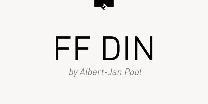 FF Din serif font sample